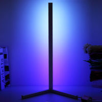 Modern RGB Remote LED Floor Lamps Wall Corner Standing Lamp Simple RGB Corner Standing Light Atmosphere Indoor Lighting