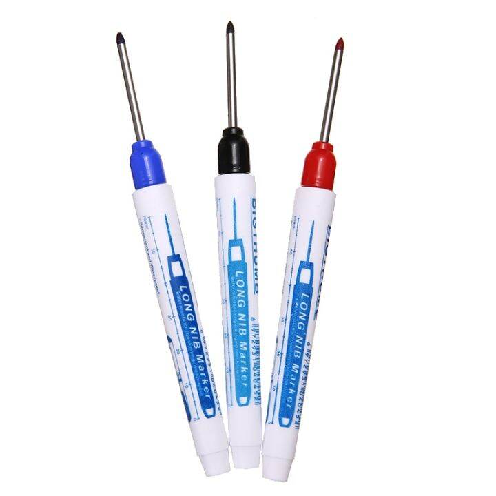 3pcs-long-head-markers-pens-30mm-red-black-blue-ink-deep-hole-marker-pen-multi-purpose-waterproof-permanent-marking-pen-tool