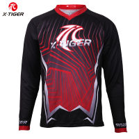 X-Tiger โพลีเอสเตอร์100% Downhill เสื้อแขนยาว Downhill เสื้อจักรยานเสือภูเขาชุดใส่ปั่นจักยาน DH เสื้อ Motocross ชุดขี่จักรยาน