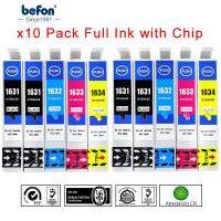 Befon X10อเนกประสงค์หมึกเต็มรูปแบบ16xl ตลับหมึกเปลี่ยนสำหรับ Epson T1631 T 1631 16xl 16 Xl สำหรับ Wf-2010w 2510wf 2520nf 2540wf 2530wf