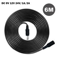 Universal 20ft 6m Extension Cable for IP  Surveillance  CCTV Camera Routers Exend Wire DC 5V 12V 1A 2A Power Adapter