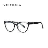 VEITHDIA กรอบตาแมวสำหรับผู้หญิง,PS8819แว่นป้องกันแสงสีฟ้าใหม่