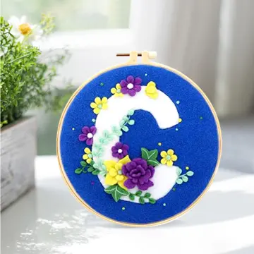 DIY Wool Embroidery Craft kit Felt Painting Embroidery Frame Landscape Wool  Needle Picture Decoration For Adults Kids