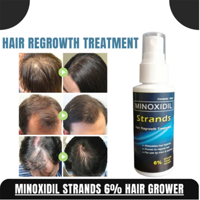 BEARD AND HAIR GROWTH SPRAY Original MINOXIDIL strands 6% Hair grower ...