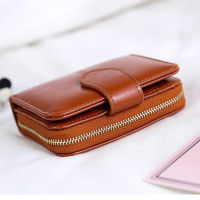 Wallet Short Wallet PU Womens Purse Zipper&amp;Button Leather Purse Money Clip Small Wallet Coin Pocket Cartera Ladies Card Holder