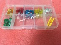 48PCS/LOT MINI Standard Micro Blade Fuse 5 10 15 20 25 30 Amp ATM APM Auto Automotive Car Boat Box Assortment