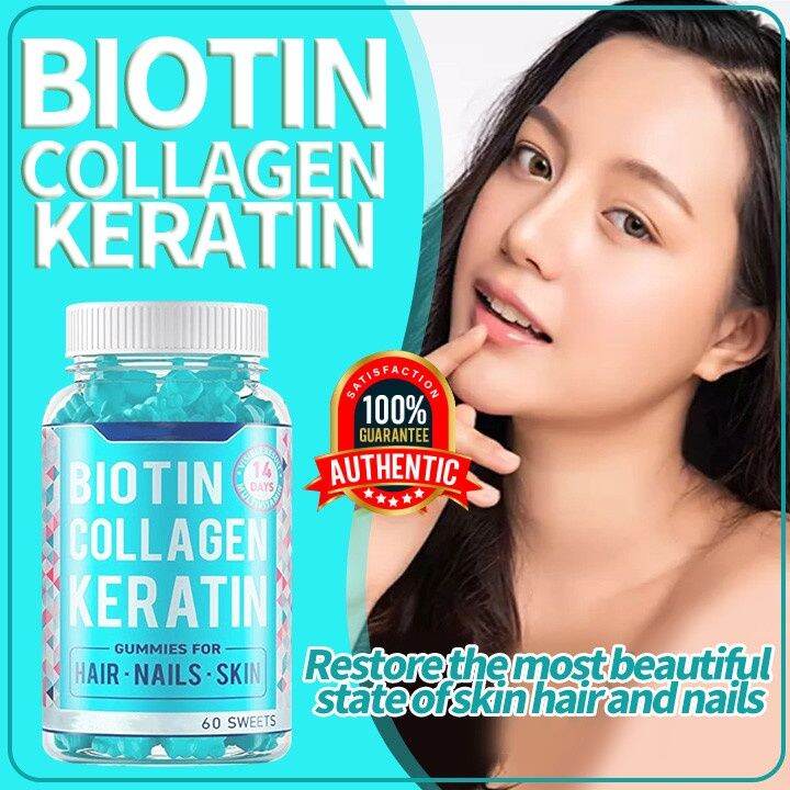Imported Biotin Collagen Gummy Nutritional Supplements Antihair Loss