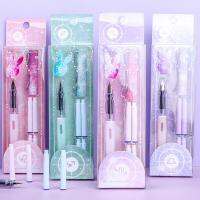 Twelve Constellations Fountain Pen with Ink Cartridge Gift Set EF Nib Writing Posture Correction Cute Pens for Kids Students  Pens