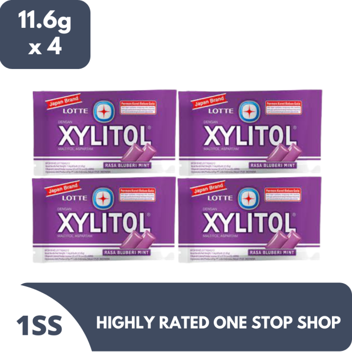 Lotte xylitol Blister Pack Blueberry Mint 11.6g x 4 Lazada PH