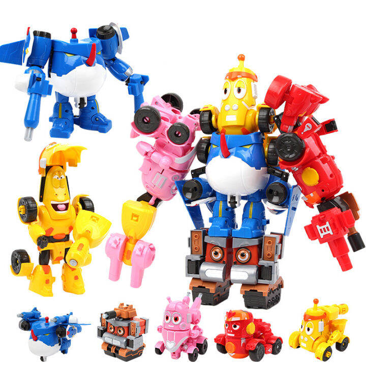 1pcs Cute Animal Robot Larva Figures Assembly Toys Transformation Robot ...