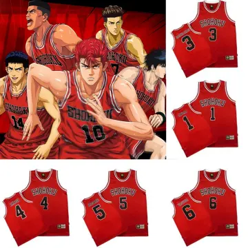 Anime Shohoku School Basketball Team Jersey Vest Cosplay Costume