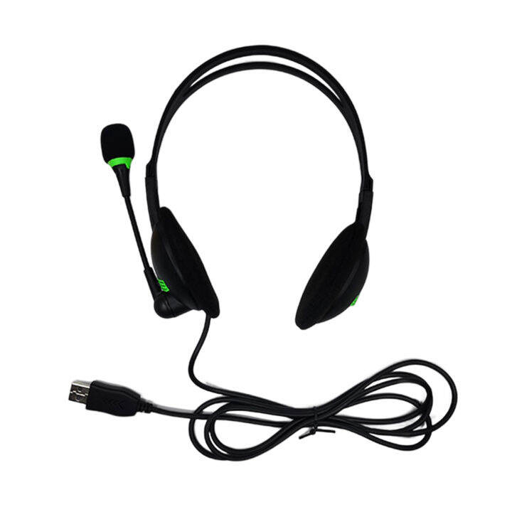 Wired Headset USB Interface Ergonomic with Microphone Noise Cancelling