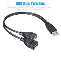 ร้อน hanoe413 - /1ถึง2สายต่อ USB USB 2.0สายต่อชายกับหญิงสายเคเบิลข้อมูลอะแดปเตอร์แปลงไฟแยก USB สำหรับแล็ปท็อปพีซี