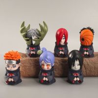 6ชิ้นรุ่น Q Figur Naruto Akatsuki แอคชันฟิกเกอร์นารูโตะการ์ตูนอะนิเมะหุ่นตกแต่งของเล่นเด็กน่ารัก