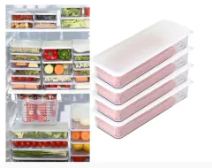 Silicook ] Fridge Food storage containers - Flat Medium set, 5pcs