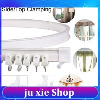 JuXie store Flexible Ceiling Curtain 1M Track Mounted Bendable Curved Rod Rail Straight Slide Windows Decor Plastic Accessories Kit