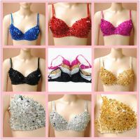 hot【DT】 Belly Sequin Top Dj Costume Bras for SMLXL Duftgold