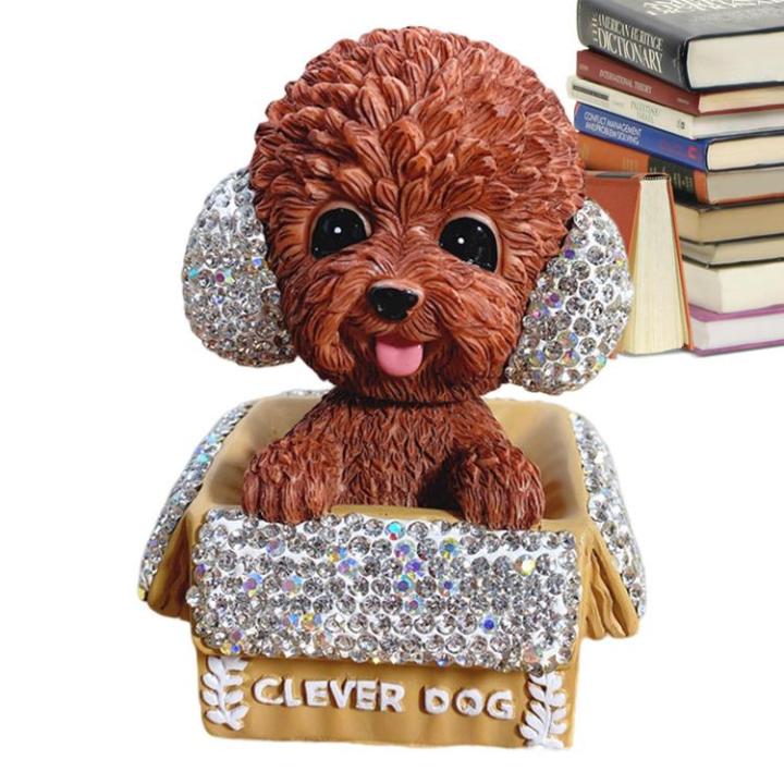 car-bobblehead-dashboard-bobbleheads-dog-poodle-for-car-with-rhinestones-3d-realistic-vehicle-automobile-dashboard-bobble-head-decor-car-acessories-responsible