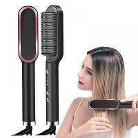 卍❁ Hair Brush Hot Air Comb Straightening Dryer Hot Brush Flat Iron Hair Straightener Brush Ceramic Electric Heat Comb Styler Tools