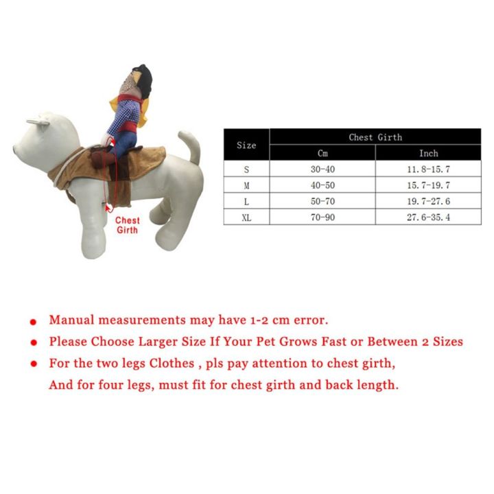 nxsdym-ชุดสำหรับลูกสุนัขคาวบอยไรเดอร์สำหรับสัตว์เลี้ยงชุดฮาโลวีนชุดสุนัขเสื้อผ้าสุนัขฮาโลวีนตกแต่งฮาโลวีน