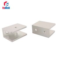 4pcs Cabinet Glass Clamp Aluminum Alloy Glass Shelf Holder Fit 10-12mm Glass Rectangular-Shape Glass Clip Shelf Support Bracket