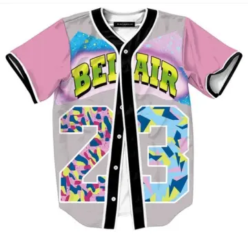 The Fresh Prince Of Bel Air Baseball Jersey #14 Smith All Stitched White  Black