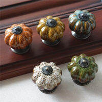 【cw】1pcs Pumpkin Knobs Ceramic Knobs Dresser Knob Drawer Cabinet Handle Pulls Colorful Kitchen Cupboard Knob Furniture Harare ！