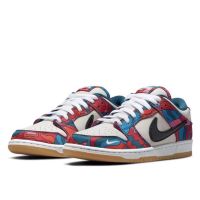 [HOT] Original✅ NK* Para- x S- B- Duk- Low Pro Q- S- "Abstract- Art-" White Blue Red Mens And Womens Casual Sports Sneakers Couple Skateboard Shoes {Limited time offer}