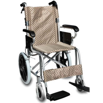 รถเข็นอลูมิเนียมล้อแม็ค-มีเบรกมือ-wheel-chair-fs871lbj