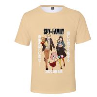 Spy× Family อนิเมะญี่ปุ่น Merch เสื้อยืดพิมพ์ลาย2D ใหม่,เสื้อวอร์มสตรีทแฟชั่นฤดูร้อนแขนรองเท้าโอเวอร์ไซส์