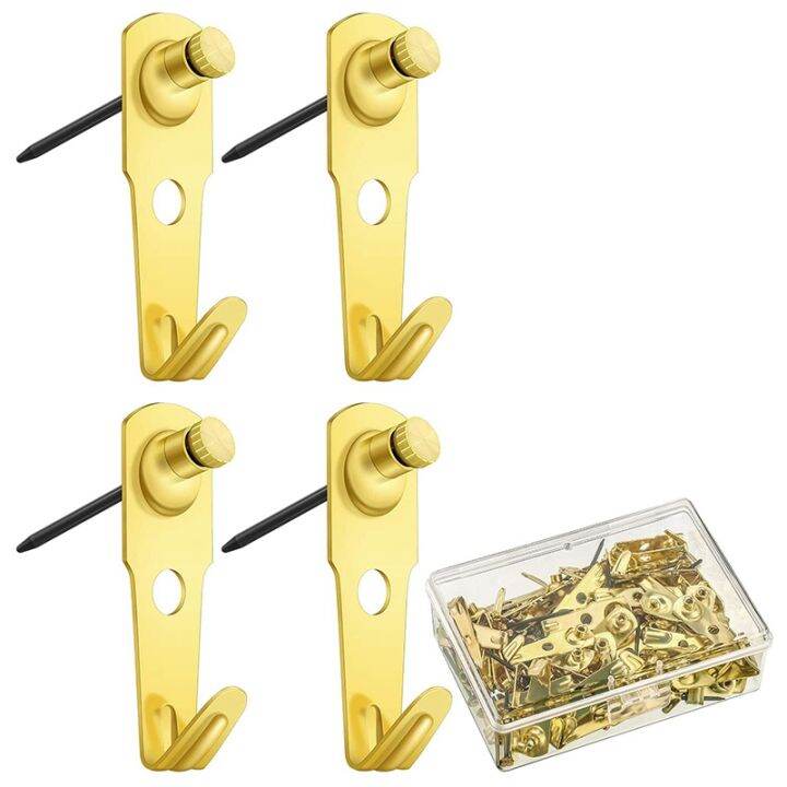 60 Pcs 30 Lb Picture Hangers with Nails Hanger Hooks Picture Hanging