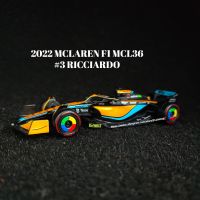 Bburago 2022 F1 Car Model Scale Mclaren MCL36 #3 Ricciardo #4 Norris Alfa Romeo Ferrari Mercedes Red Bull Racinig Formula 1 Toy Die-Cast Vehicles