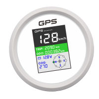 Homyl เครื่องวัดความเร็ว GPS 85มม.,เครื่องวัดระยะทางดิจิทัลอุปกรณ์เสริมไฟแบล็คไลท์ปรับได้เกจหน้าจอ HUD สำหรับเรือ