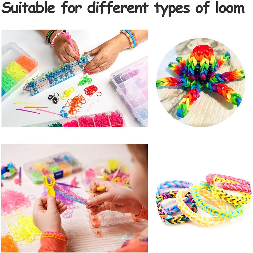 1500+ Loom Bands Handcraft Kit  Rubber Bands For Bracelet Making Kit