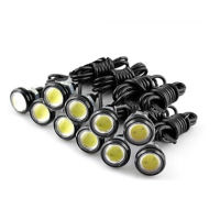 10pcs 9W 12V 23MM LED Eagle Eye Light Car Fog DRL Daytime Reverse Parking Signal WHITE