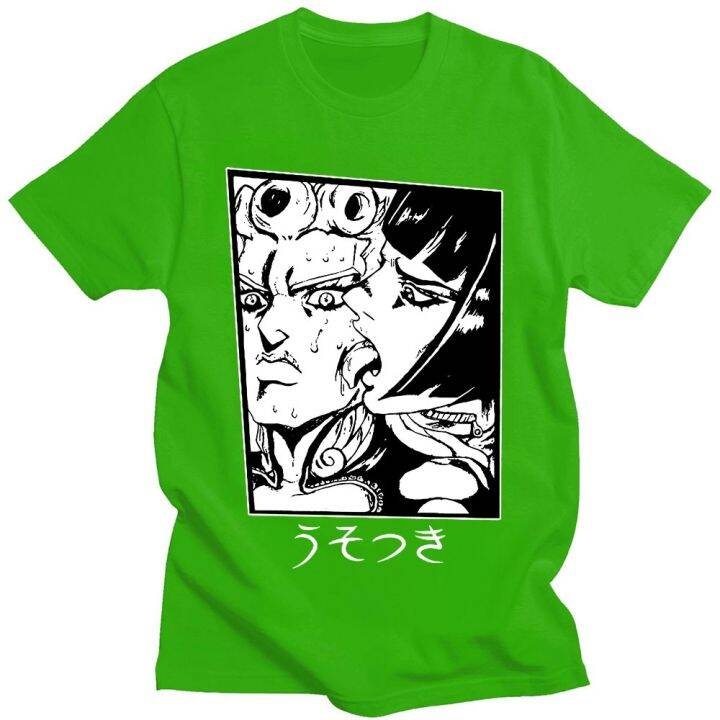 เสื้อยืดลําลอง-พิมพ์ลายกราฟิกอนิเมะ-jojo-bizarre-adventure-manga-bruno-giorno-โอเวอร์ไซซ์-แฟชั่นสําหรับผู้ชาย-และผู้หญิง