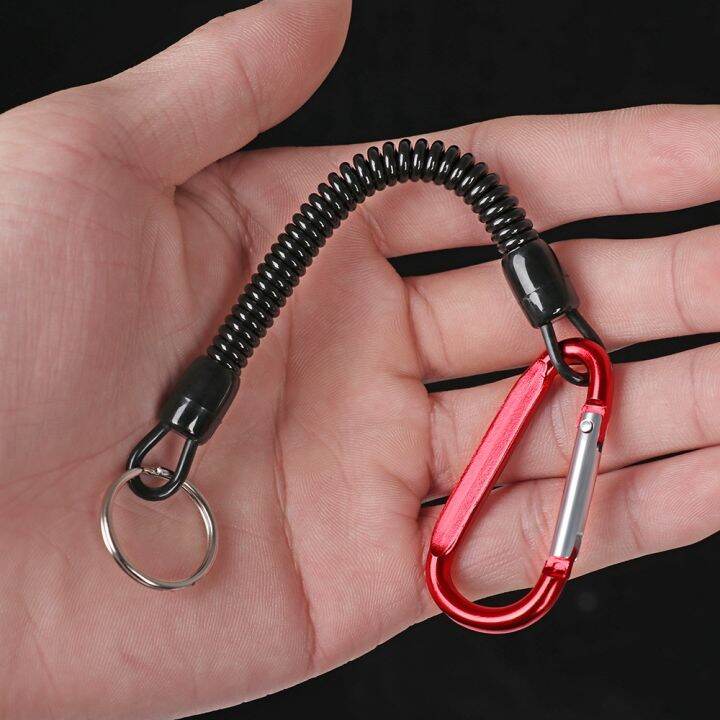 1pc-tactical-retractable-elastic-rope-security-hiking-camping-anti-lost-keychain-fishing-lanyards-outdoor