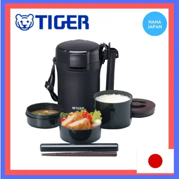 TIGER Tiger Thermos Vacuum Insulated Soup Jar 380ml Insulated Lunch Box  Wide Mouth Round Bottom Indigo Blue MCL-B038-AI Tiger 