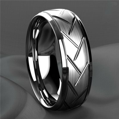 Fashion Mens Color Groove Multi-Faceted Men Engagement Anniversary Gifts