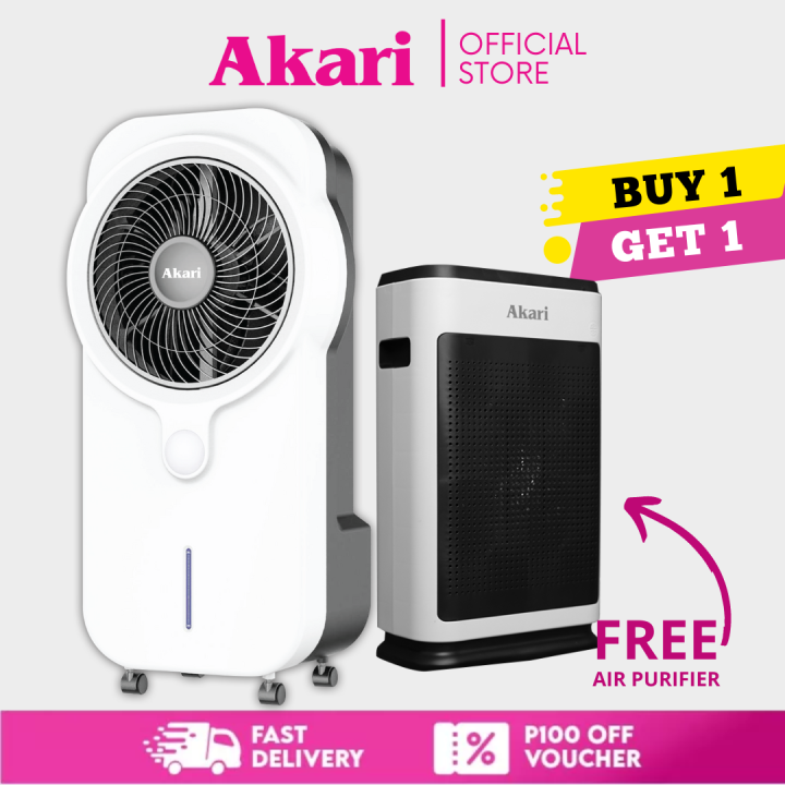 Akari Rechargeable Air Cooler with Purifier and LED Night Light (ARFC