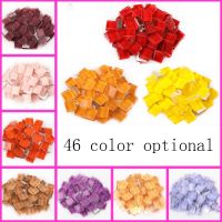 100 PCS 1X1cm Childrens Creative Glass Granule Art Crystal Mosaic Stickers Handmade DIY Materials Parent-Child Interaction