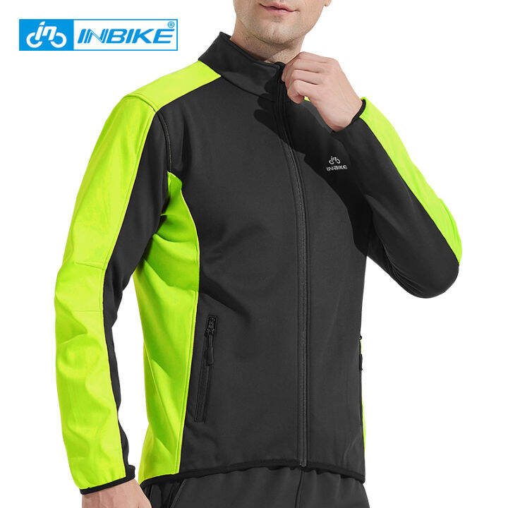 INBIKE Windproof Jacket Fleece Thermal Reflective Design Waterproof MTB