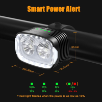 2022ใหม่ขี่จักรยานจักรยานด้านหน้าแสงชุดจักรยานค่าใช้จ่าย USB ไฟหน้าแสง MTB IPX6กันน้ำไฟฉาย LED โคมไฟด้านหน้าโคมไฟ