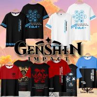 CODAndrew Hearst 【CustomFashion】Game Genshin Impact T Shirt Amber Diluc Klee Cosplay Tshirts Eula Ganyu Shirt Fashion Graphic Pattern Shirts 3D Print Mens Round Neck Short-sleeved Kid and Women Unisex Casual Top Tees Summer