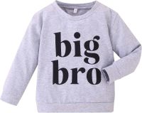 ZXIIYNU Big Bro T-shirt New Baby Announcement Shirts Boys Promoted to Big Brother Shirt