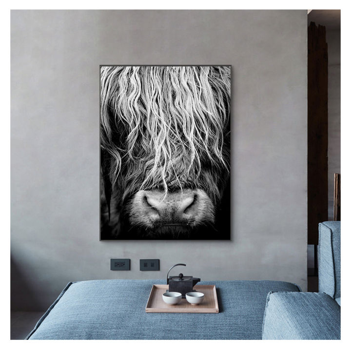 cattle-print-on-canvas-wall-art-pictures-animal-painting-for-living-room-home-decor-modern-abstract-scottish-highlander