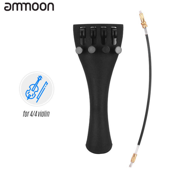 Carbon Fiber Violin Fiddle Tailpiece for 4/4 Violins with Four Fine