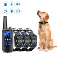 Electric Dog Training Collar Pet 800M Remote Control Dog Anti Bark Stop All Size Shock Vibration Sound Rechargeable Waterproof