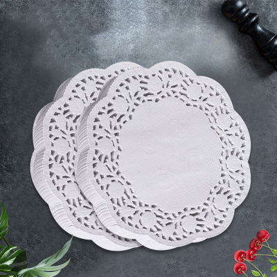 180 Pieces Lace Doilies Paper Round Decorative Paper Placemats for Cake Tableware Decoration Tableware Food Mats 7.5-10.5inch