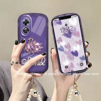 เคสโทรศัพท์ Phone Case เคส OPPO A78 4G NFC หรูหราไรน์สโตนหงส์สายคล้องไข่มุกปลอกป้องกันเลนส์ซองนุ่มใสสีทึบ2023 OPPOA78